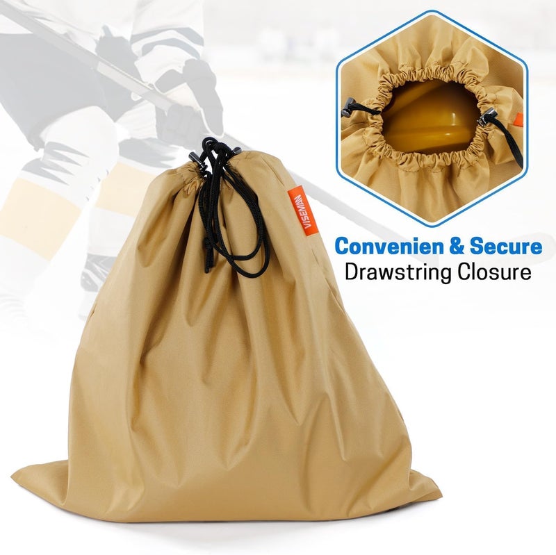 VISEMAN Hockey Helmet Bag, Lightweight Helmet Storage Bag with Drawstring Closure, Waterproof Hockey Helmet Organizer Bag - Image 4